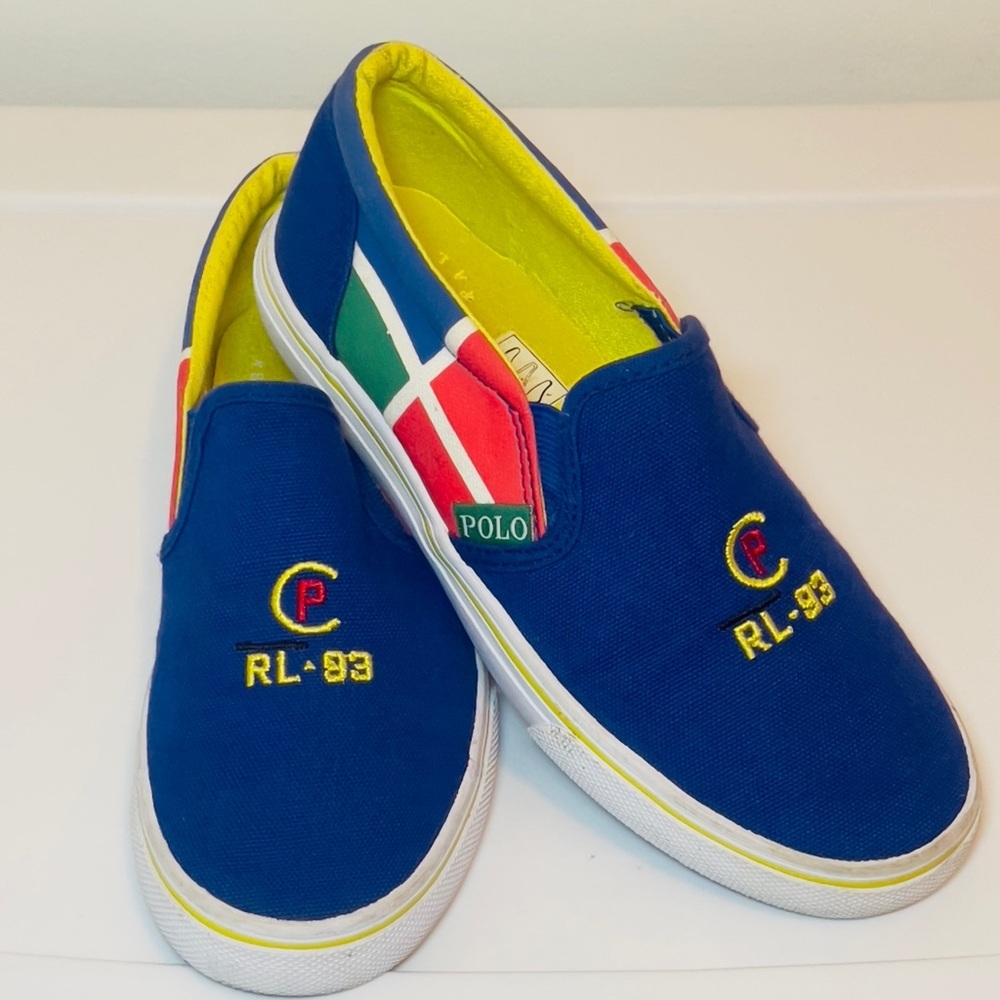 Polo Ralph Lauren Slip On Boat Shoes CP RL-93 Private Collection Youth Sz 3